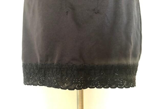 Panty Slip Girdle Large Hanes Black Satin Lacy He… - image 3