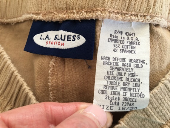 Leggings Tights Size 18 20 LA Blues STRETCH Buff Tan Beige Ribbed Made in  USA Vintage Lingerie 