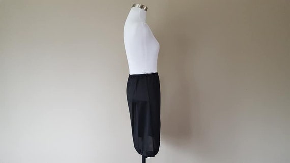 Half Slip Medium Black Nylon Slip Skirt Rear Cath… - image 5