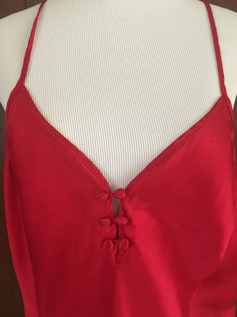 SILK Peignoir Set Victoria's Secret Large Red Gold Label | Etsy