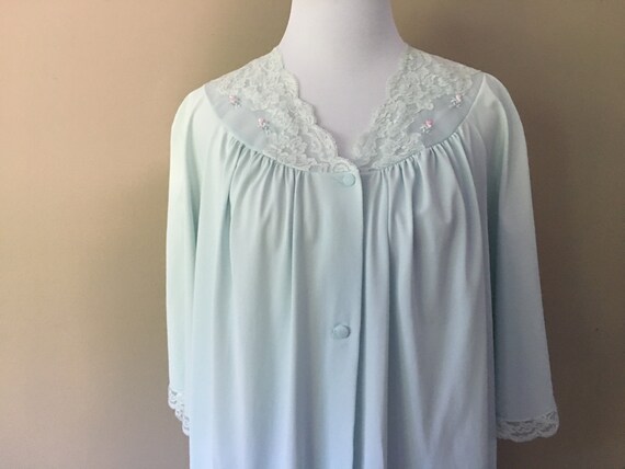 Blue Robe Shadowline Medium Vintage Lingerie - image 2