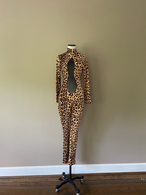 Leopard Print Cat Suit Small Medium...