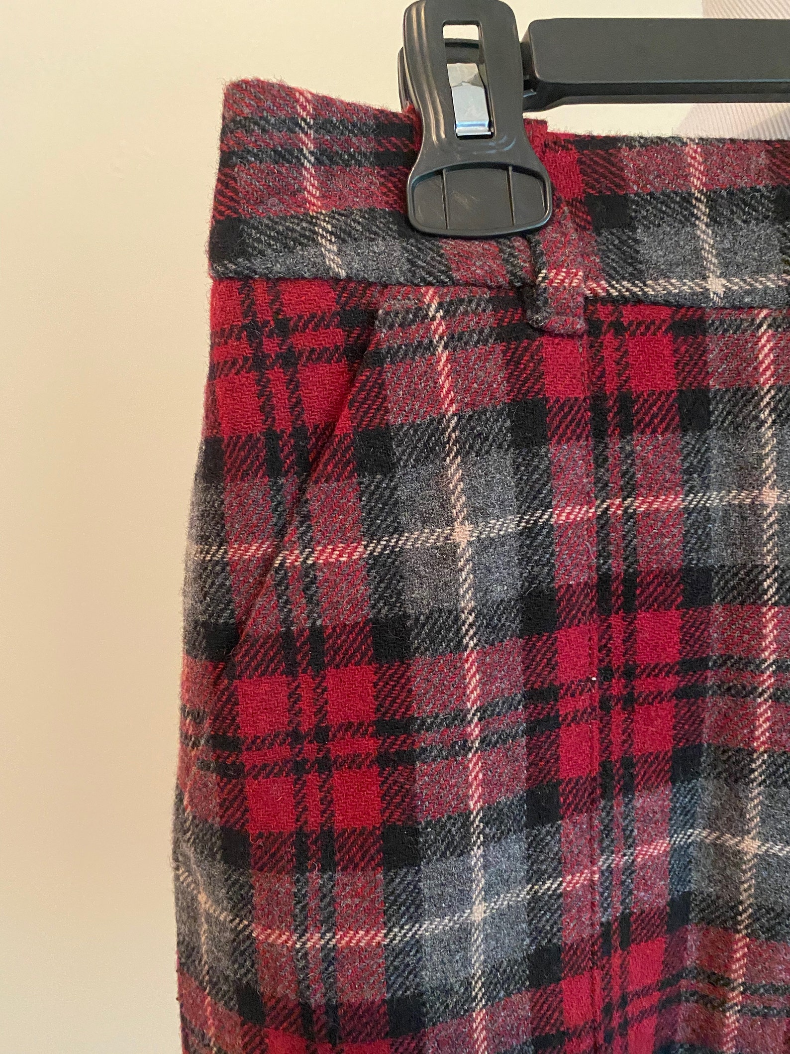 Eddie Bauer Wool Blend Plaid Skirt Size 10 Four Pockets Two - Etsy