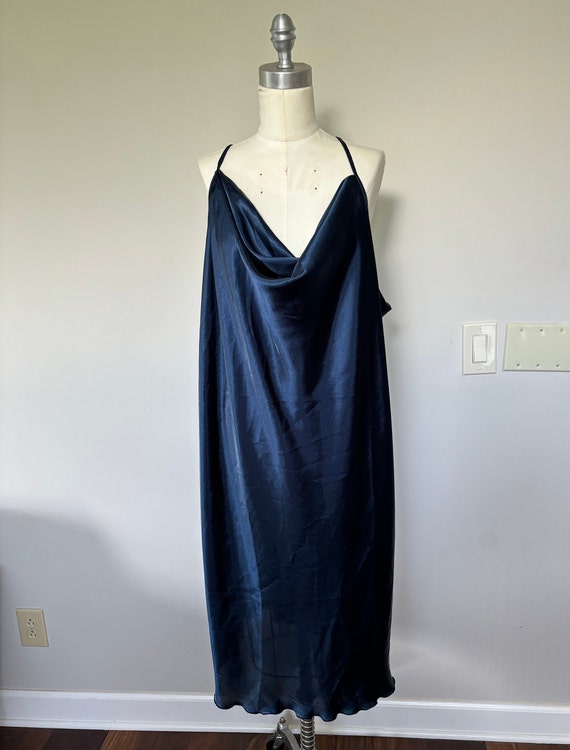BEBE Plus Size Blue Nightgown Vintage Lingerie 3Xl