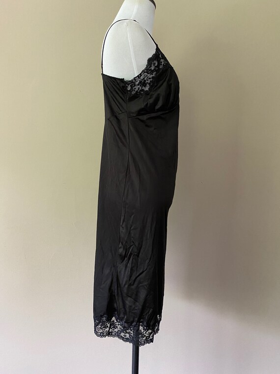 Size 36 Full Slip Black Nylon - image 5