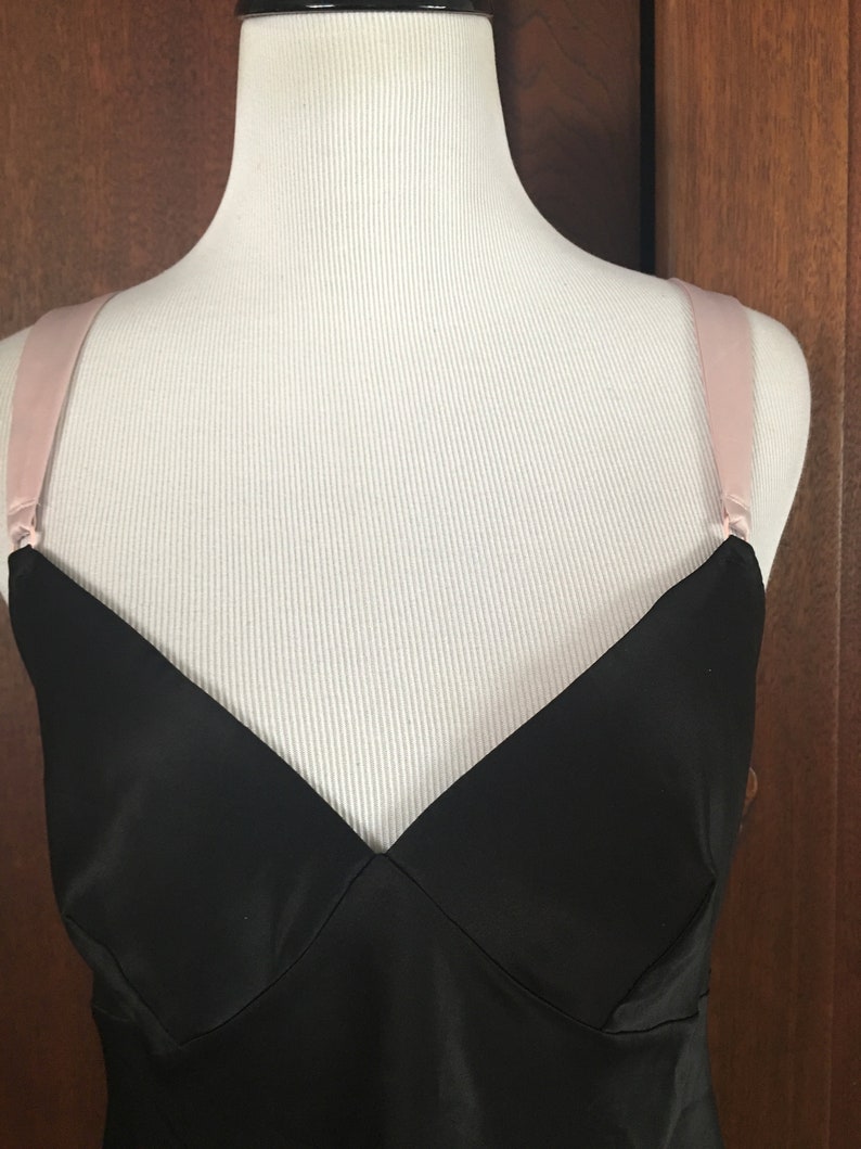 Chemise from Victoria/'s Secret Small Petite black with pink straps