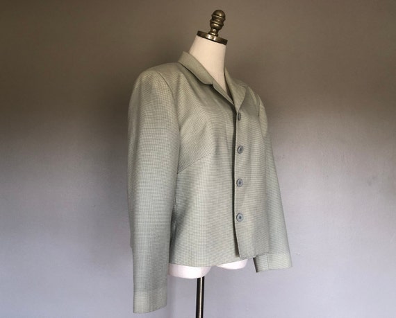 Jacket Size 16W Pendleton  Small Green White Plai… - image 8