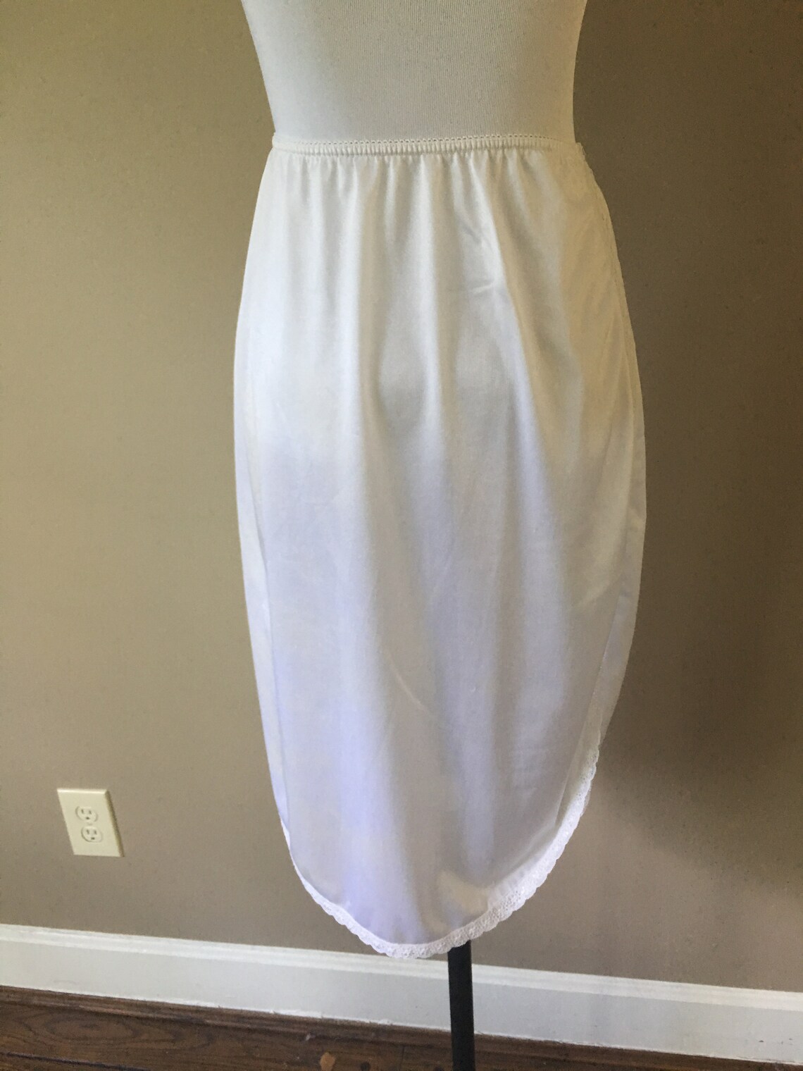 Half Slip Large Nylon 26 Inches Long White Vintage Lingerie Etsy