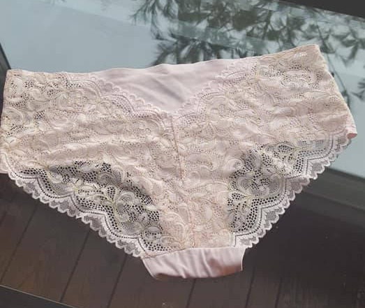 Panty Medium Gilligan & O'malley Panties Pink Sheer Lace Spun Gold