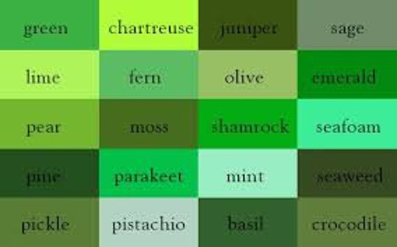 shades of green shades of green