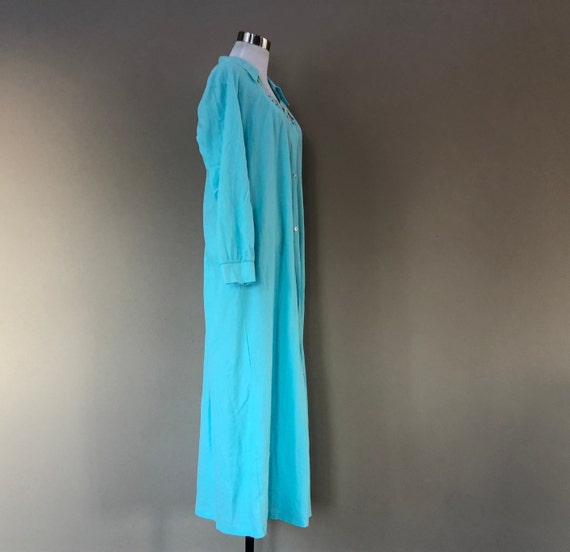 Robe & Nightgown Medium JC Penney Turquoise Long … - image 7