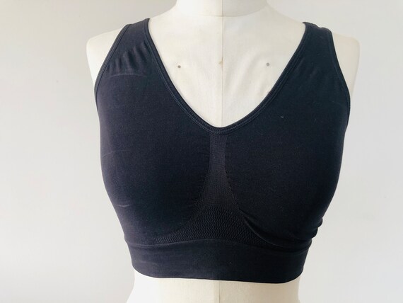 XL BARELY THERE Black Sports Soft Cup Bra 