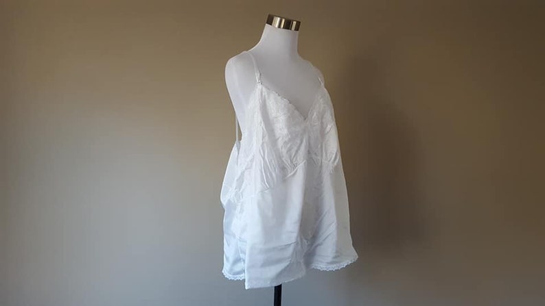Camisole Velrose Size 54 4X 5X White Cami Nylon Lace XXXXL Plus Size XXXXXL Vintage Lingerie