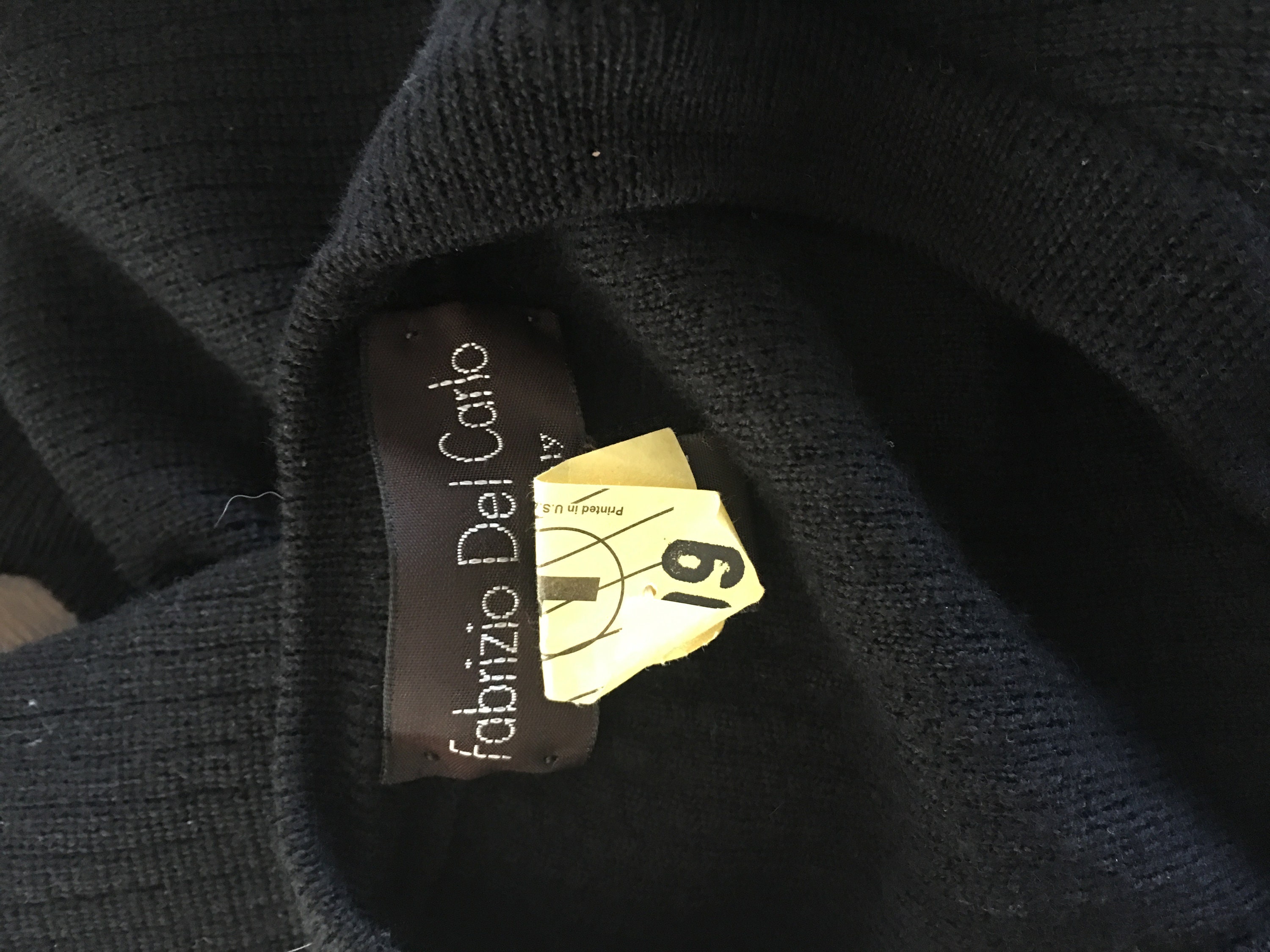 Wool Sweater Fabrizio Del Carlo Made in Italy Black Large .. - Etsy 