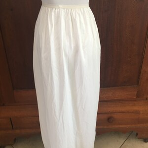 Vintage Medium 38 Inch Long White Half Slip Shadowline Nylon Antron III... image 4