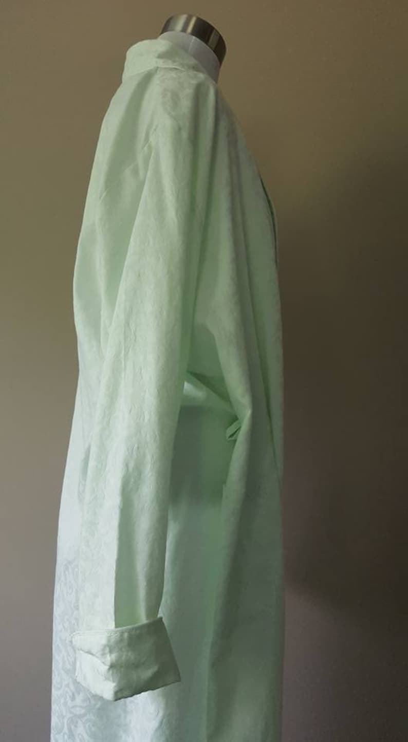 Robe Large Miss Elaine Green Large Long Vintage Lingerie