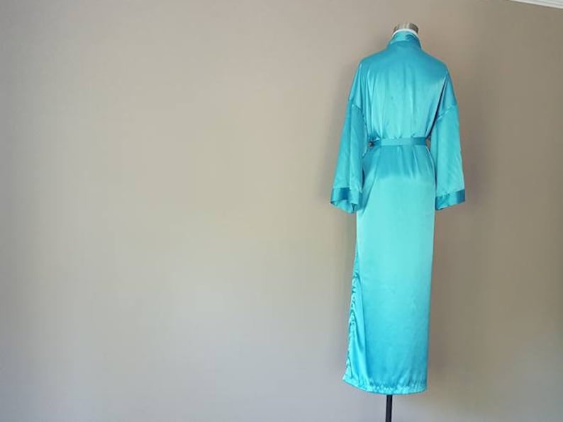 Robe Medium Victoria/'s Secret Heart Tag Turquoise Pockets Inner and Outer Ties Vintage Lingerie
