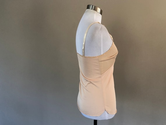 Camisole Size 32 OLGa Nude Nylon V Neck Vintage L… - image 8