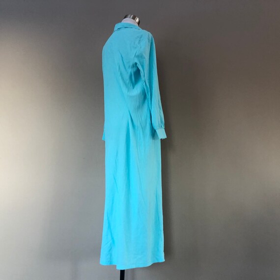 Robe & Nightgown Medium JC Penney Turquoise Long … - image 6