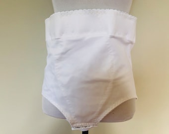Panty Girdle White ITA MED  Plus Size 16 Vintage Lingerie Made In ITALY