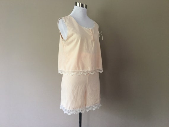 Pajama Set Medium Coral Set Vintage Lingerie ..