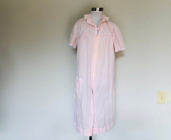 Robe Medium Average Pink Cotton Poly Blend Short … - image 1