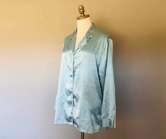 Sleep Shirt Medium Victoria's Secret Blue Turquoi… - image 4