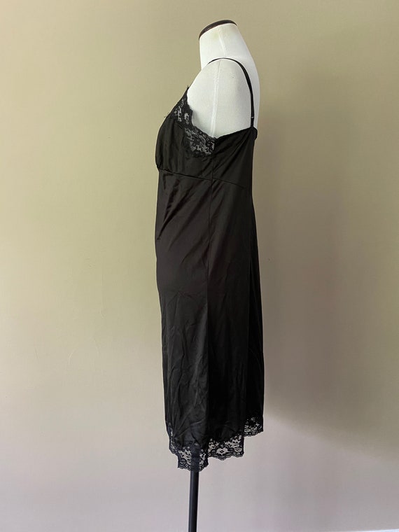 Size 36 Full Slip Black Nylon - image 7