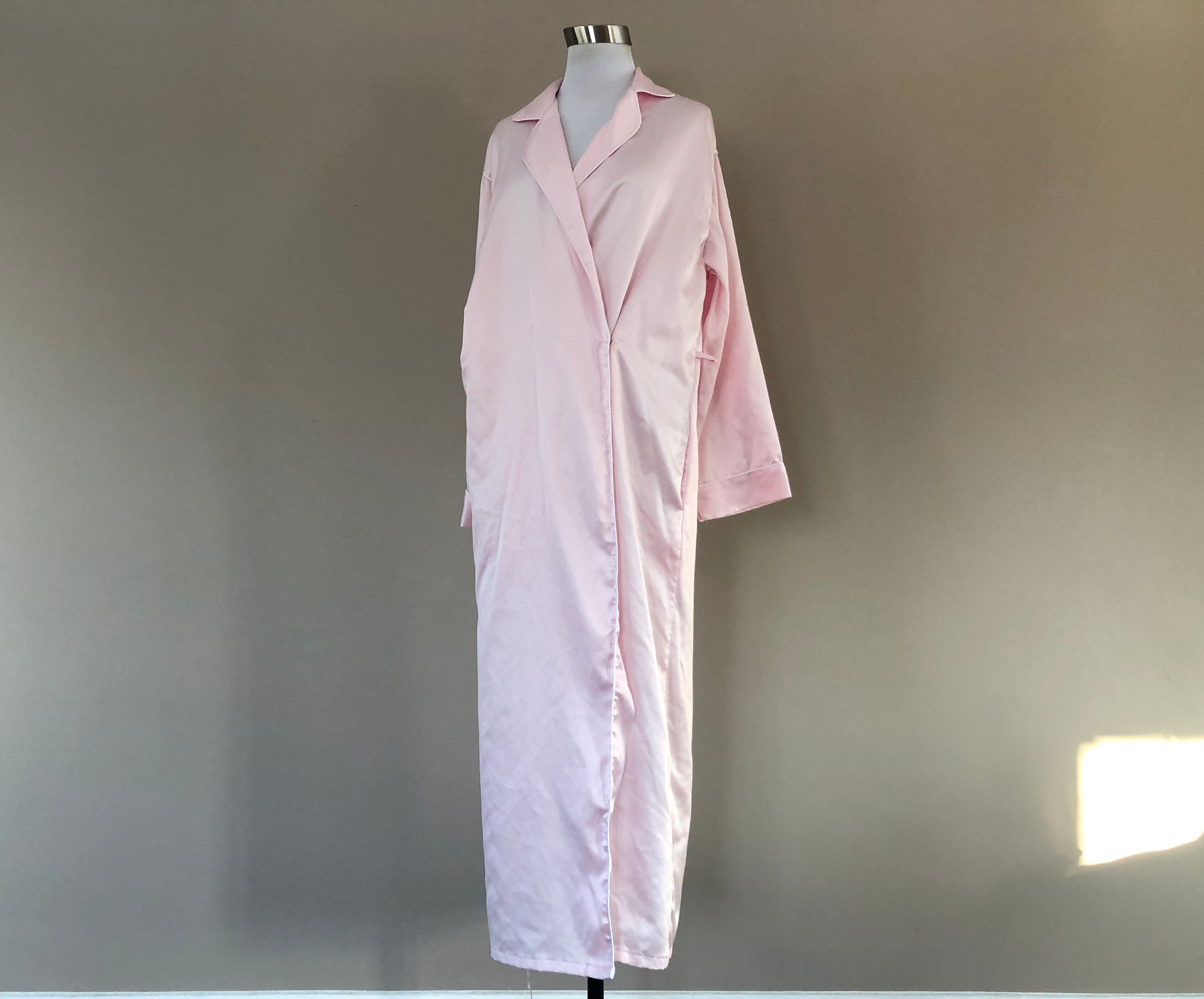 Robe Large Jayre California Pink Polyester Long Kimono Style 2 Etsy