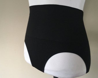 Panty Girdle Medium Black Pin up High Rise Firm Support Vintage Lingerie 