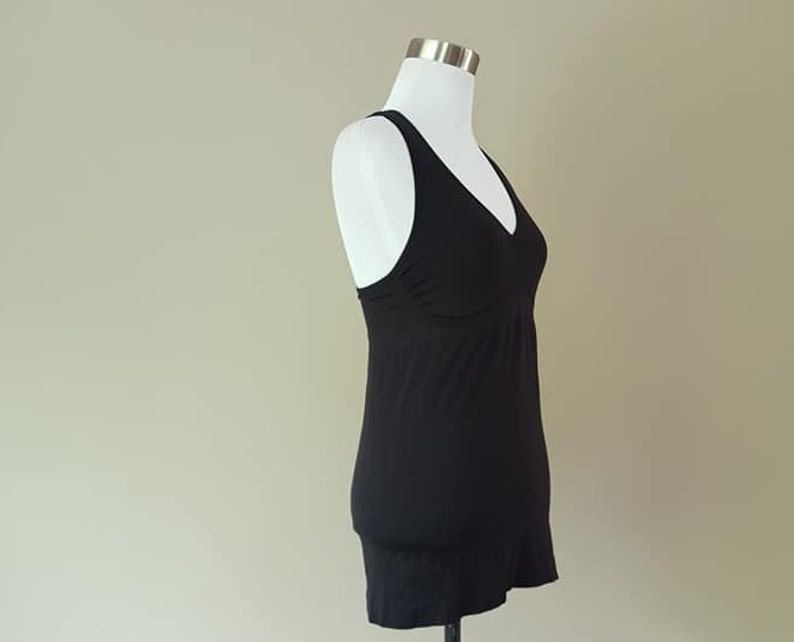 Stretchy Cami Bra Top Medium Shapewear Black Pullover Top Vintage Lingerie