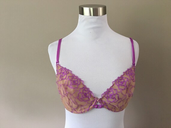 Bra 34C Underwire Victoria's Secret Nude Pink Vin… - image 2