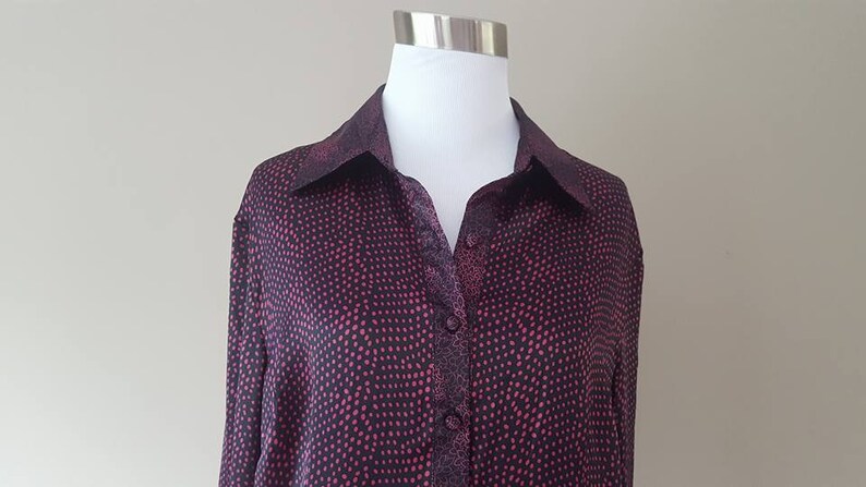 Shirt Dress Large Lapis Pink Navy Blue Long Vintage Apparel ..