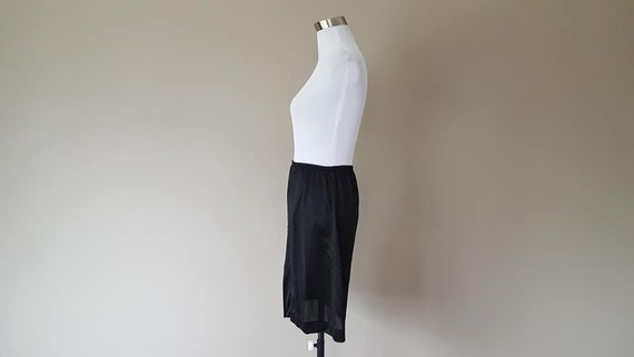 Half Slip Medium Black Nylon Slip Skirt Rear Cath… - image 6