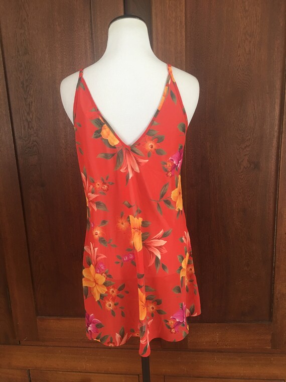 Victoria's Secret Heart Label Peignoir Floral Orange … Gem