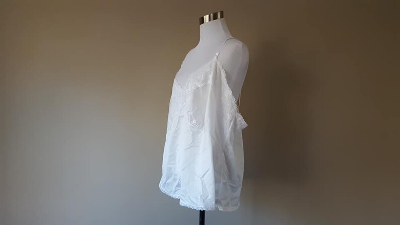 Camisole Velrose Size 54 4X 5X White Cami Nylon Lace XXXXL Plus Size XXXXXL Vintage Lingerie
