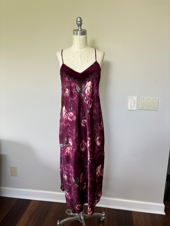 Long Multi Color Nightgown Vintage Lingerie