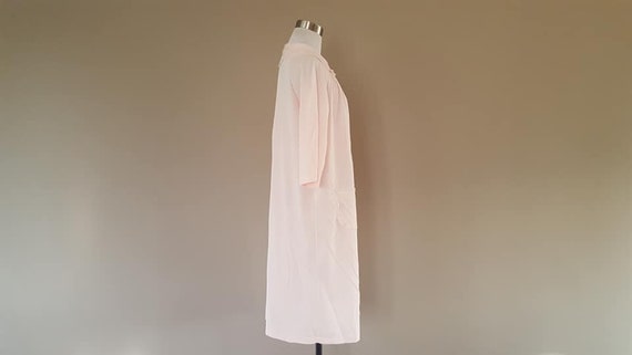 Robe House Dress Medium Shadowline Pink Nylon Pet… - image 8