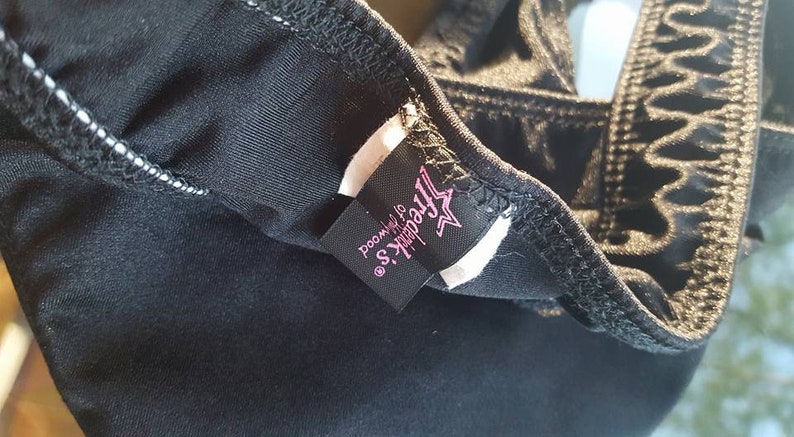 Panties Bikini XL Frederick/'s of Hollywood Black Extra Large