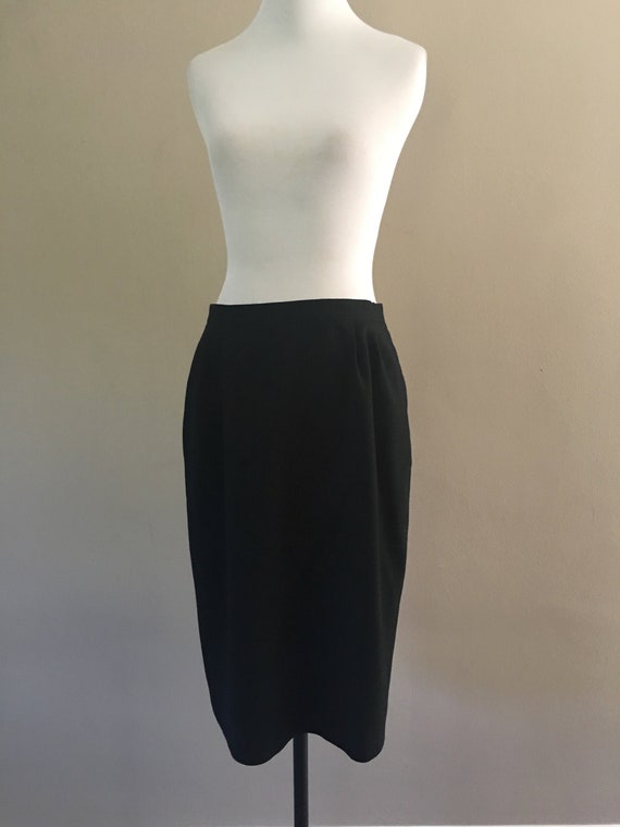 Black Wool Skirt 12 Petite With Lined pockets and 