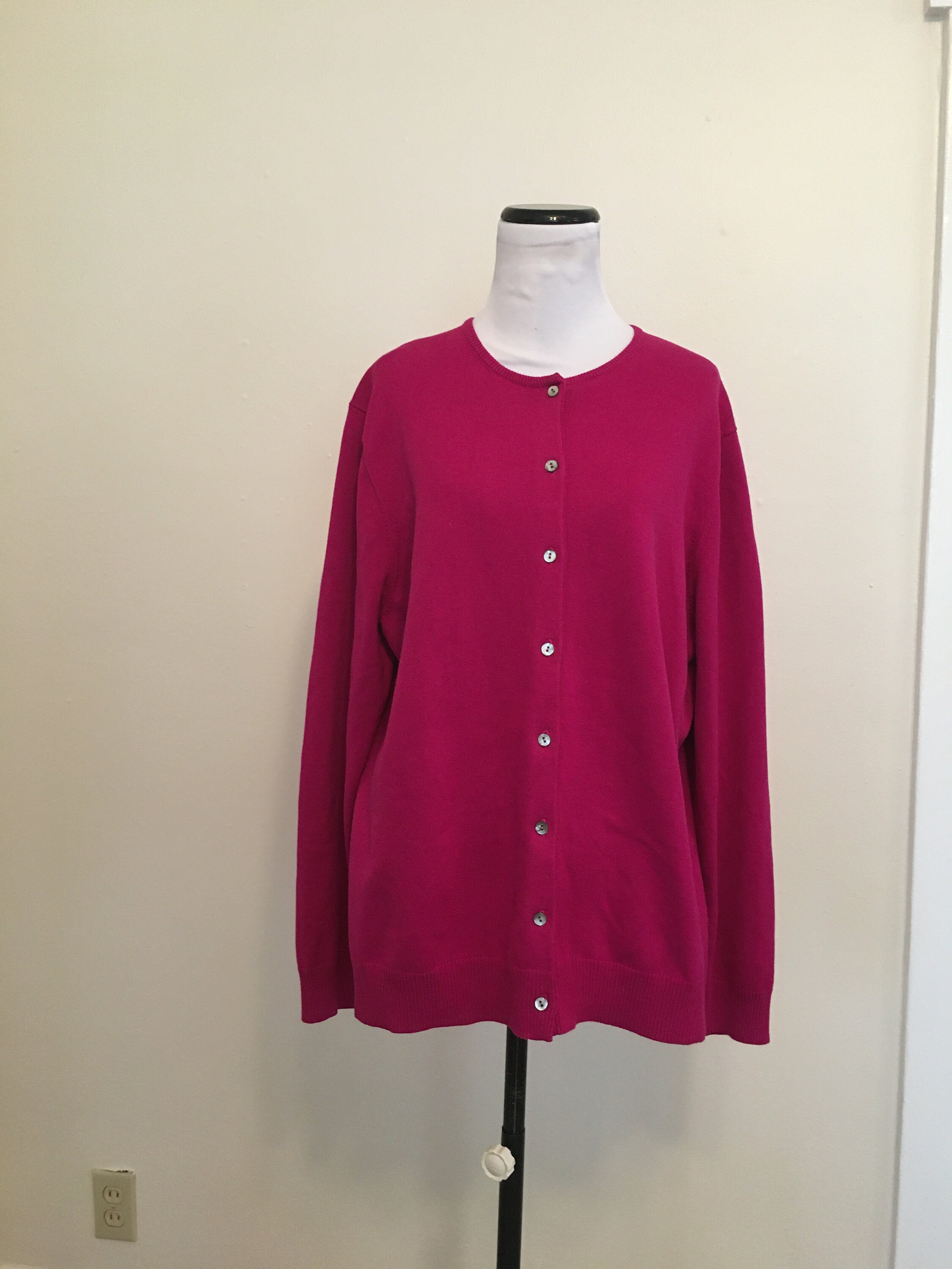 Cardigan Sweater Pink XL Tall 18 20 