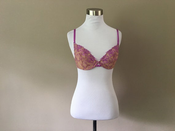 Bra 34C Underwire Victoria's Secret Nude Pink Vin… - image 3