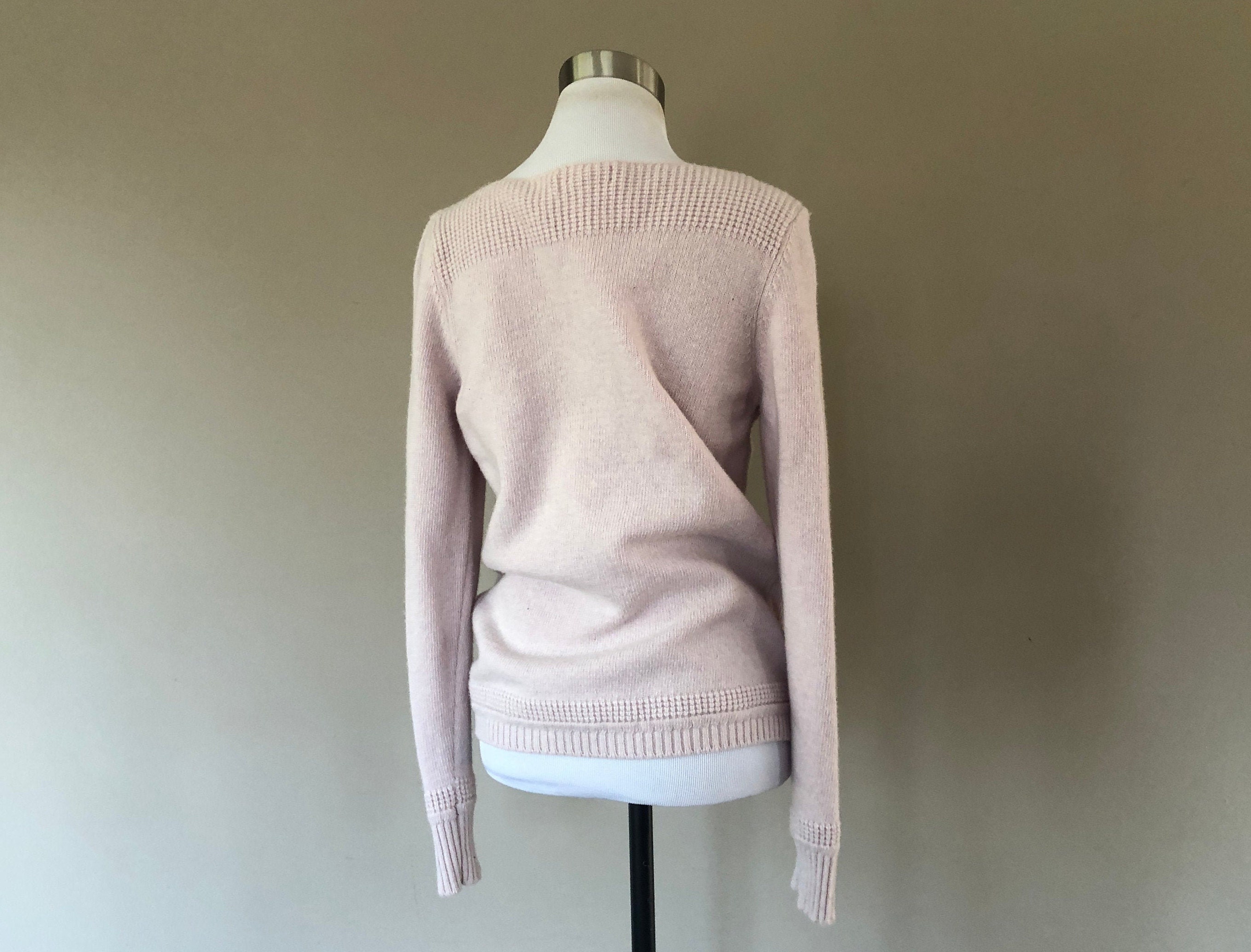 Pullover Sweater Large Benedetta Pink Long Sleeves Crew Neck | Etsy