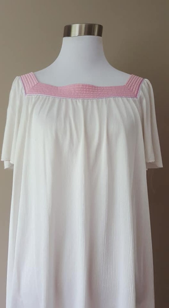 Nightgown Small Barad & Co Duster House Dress Whi… - image 10