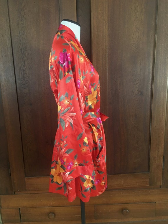 Victoria's Secret Heart Label Peignoir Floral Orange … Gem
