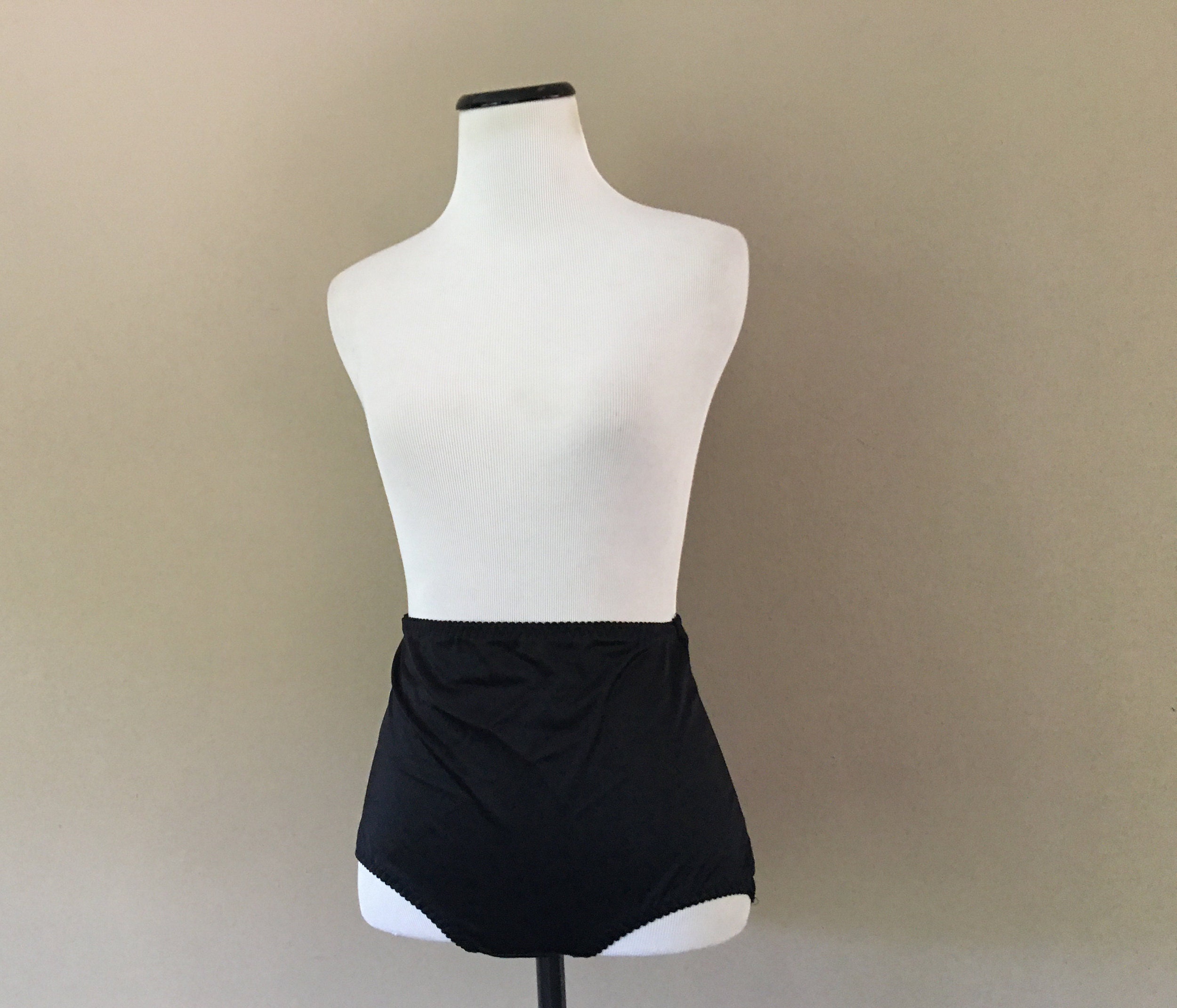 Panty Girdle XL Vassarette Black Nylon Spandex Blend Vintage Etsy