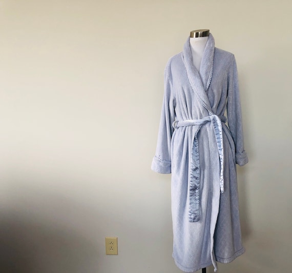 Small Medium OSCAR de la RENTA  Blue Robe Shawl K… - image 7