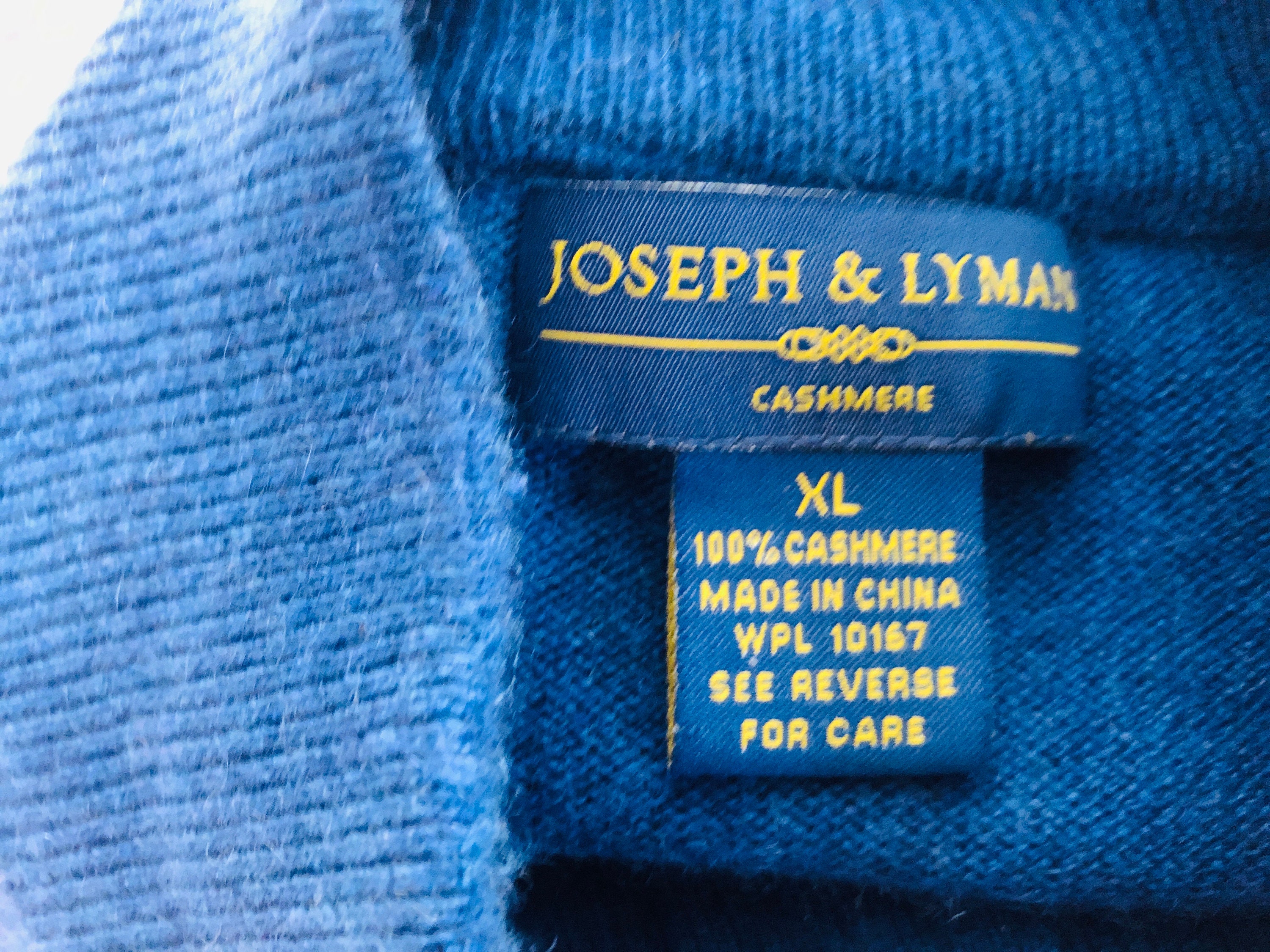 CASHMERE Sweater XL Joseph and Lyman Blue Pullover Long - Etsy Polska
