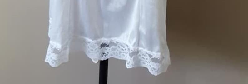 Full Slip Size 38 Blair Large White Nylon and Lace Slip Dress Vintage Lingerie