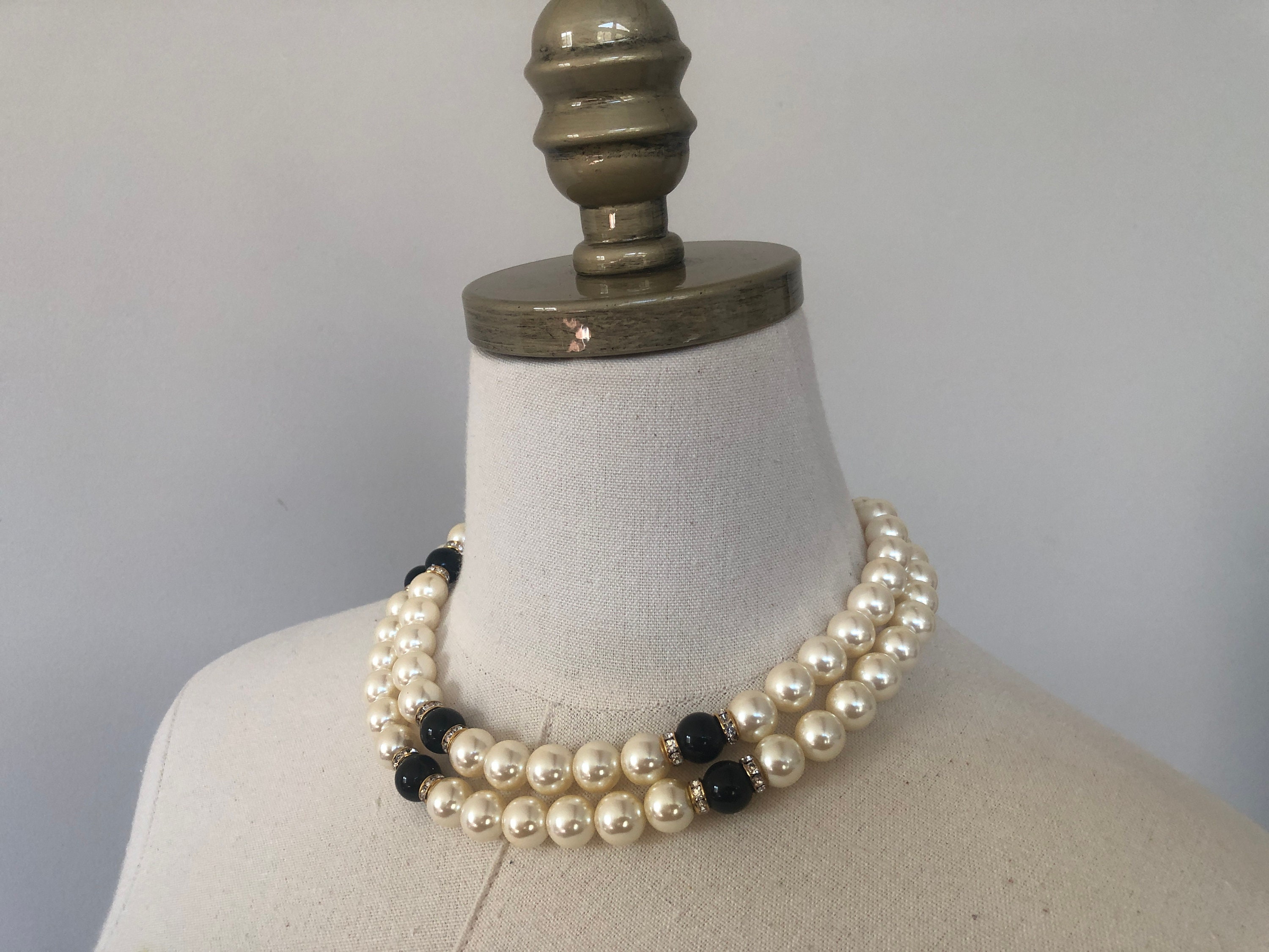 At Auction: Vintage Faux Pearl Multi-Strand Necklace, 26